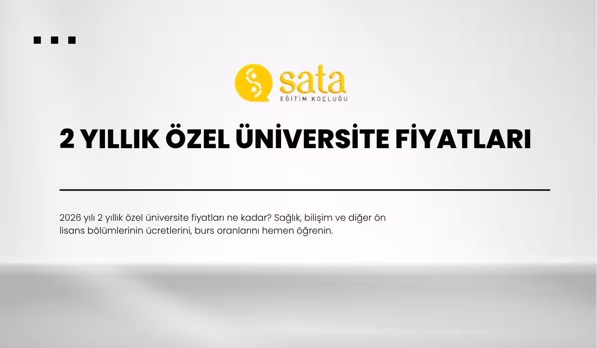 2 yıllık özel üniversite fiyatları 2026